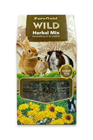 Eurogold Wild Herbal Mix Tavşan, Hamster, Ginepig Kemirgen Kurutulmuş Ot Ve Çiçekleri 40gr